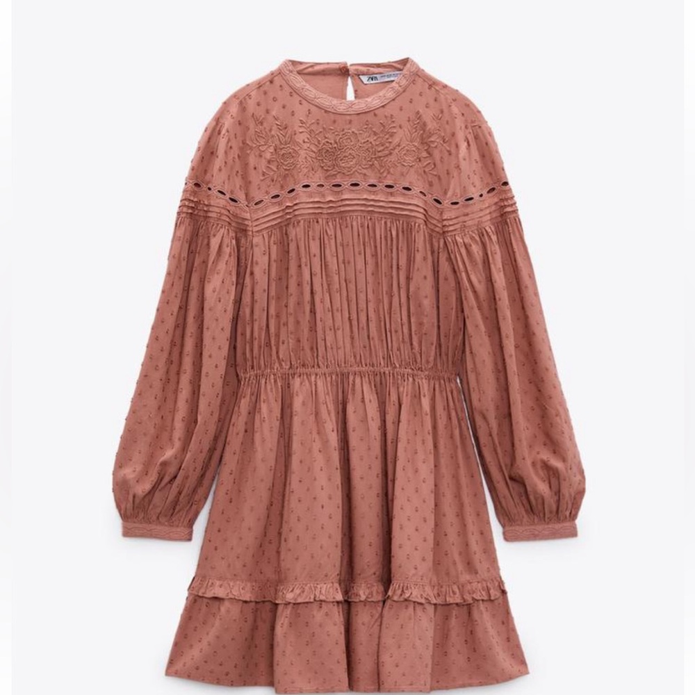 Dotted Mesh Mini Dress